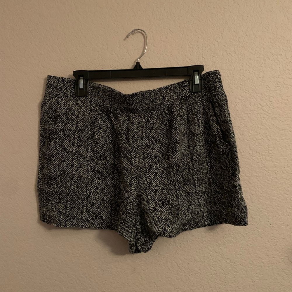 Black and white shorts